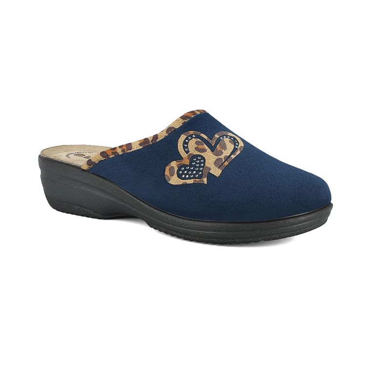 Image de PANTOFOLE CLASSICHE CUORI LEOPARDATI - LV08