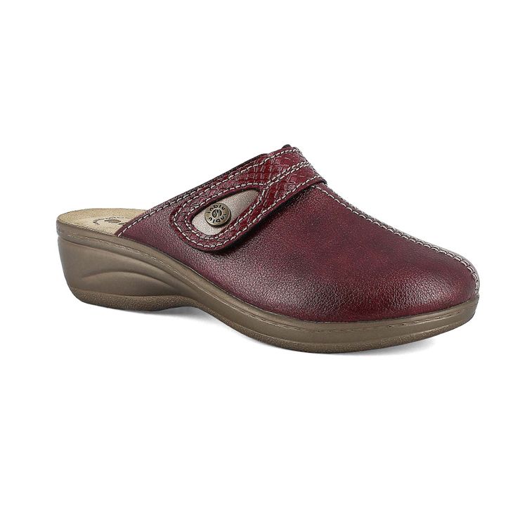 Image de PANTOFOLE EFFETTO PELLE CHIUSURA A STRAPPO - LY61