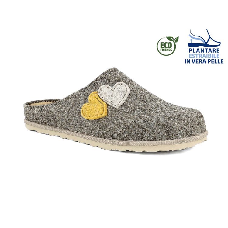 Immagine di PANTOFOLE ECOFRIENDS CON APPLICAZIONI A CUORE - CS37