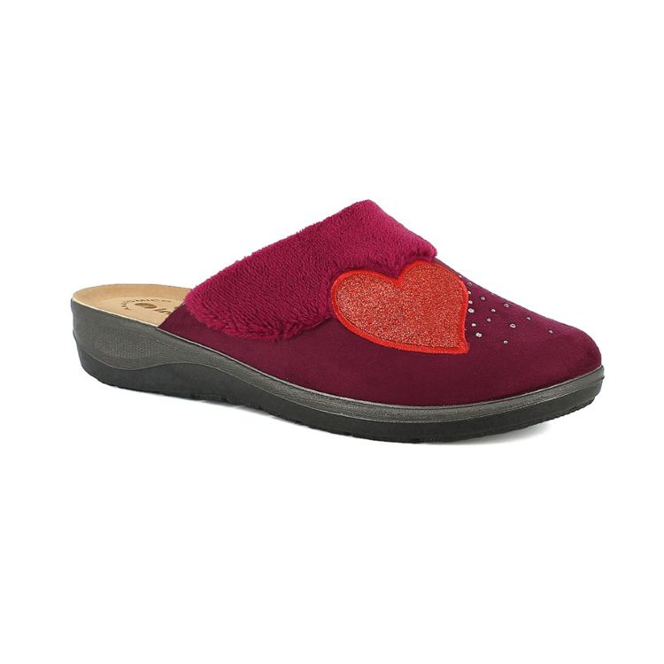 Image de PANTOFOLE BORDO ECOPELLICCIA E CUORE - OD11