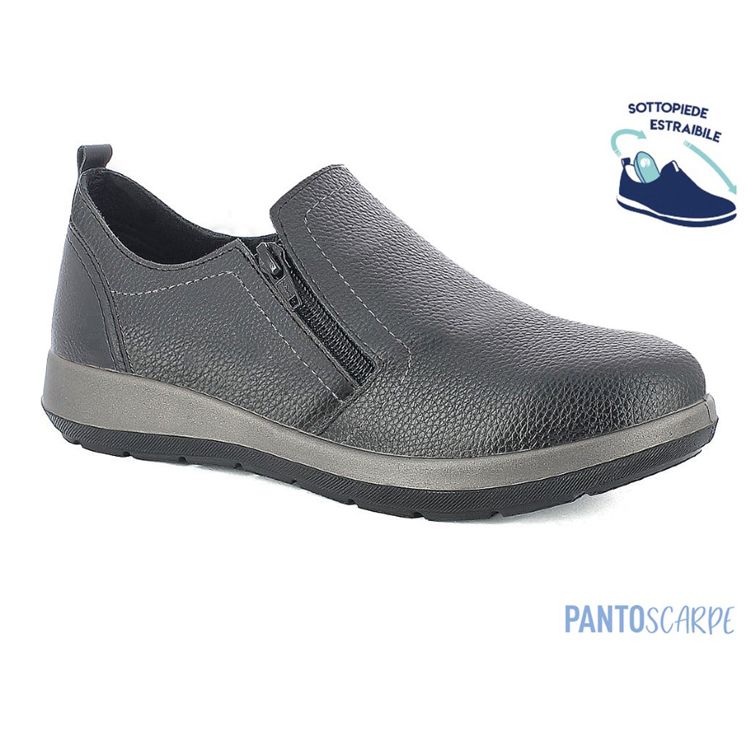 Immagine di PANTOSCARPE MOCASSINI CON CERNIERA SIMILPELLE - WG42