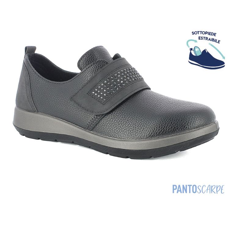 Immagine di PANTOSCARPE A STRAPPO CON BRILLANTINI - WG45