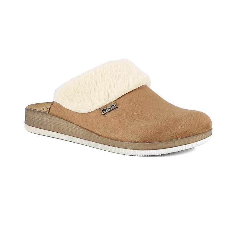 Image de PANTOFOLE SUOLA BICOLORE BORDO ECOPELLICCIA - CT36