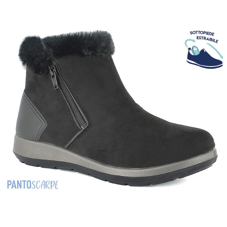 Immagine di PANTOSCARPE STIVALETTI ECOPELLICCIA E CERNIERA - WG61