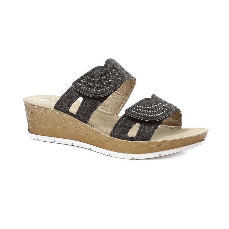 Image de CIABATTE DOPPIA FASCIA A STRAPPO CON STRASS - RN17