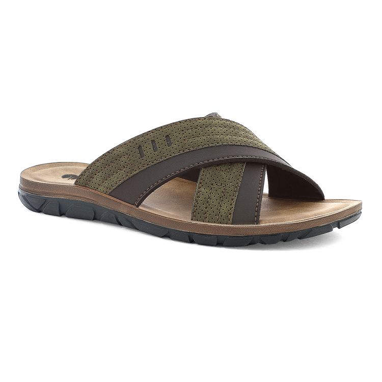 Image de CIABATTA UOMO FASCIA INCROCIATA BICOLORE - VT03