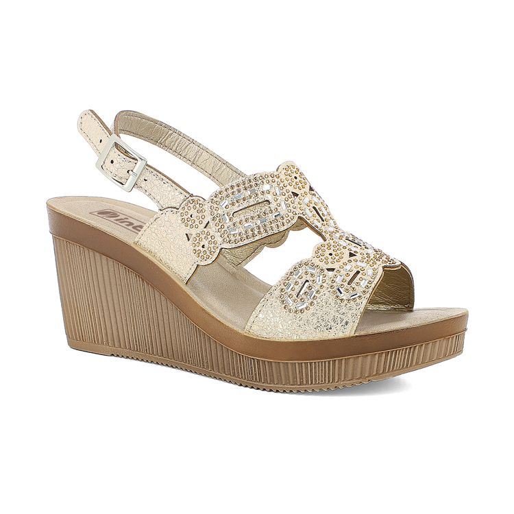 Immagine di SANDALI A ZEPPA CON STRASS - AS40