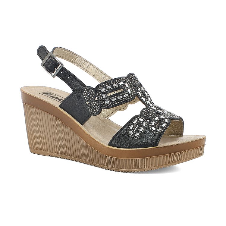Image de SANDALI A ZEPPA CON STRASS - AS40