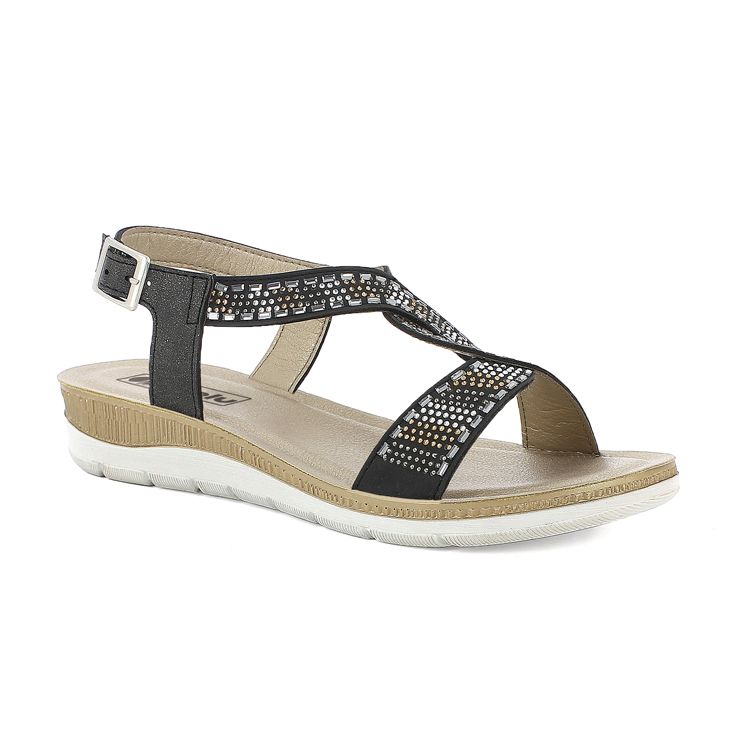 Image de SANDALI MOTIVO INCROCIATO STRASS BICOLORE - BV43