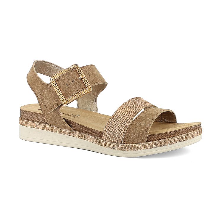 Image de SANDALI BICOLORE CON FIBBIA QUADRATA - MF09