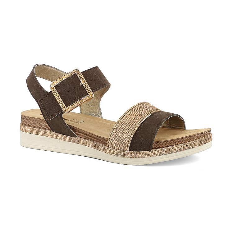 Image de SANDALI BICOLORE CON FIBBIA QUADRATA - MF09