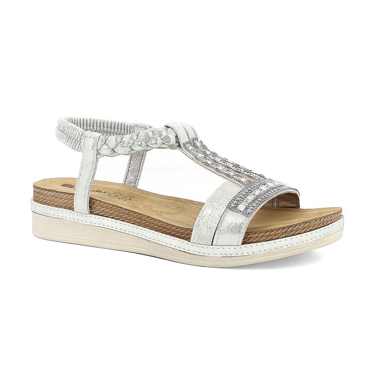 Immagine di SANDALI TRECCIA E STRASS CON ELASTICO - MF11