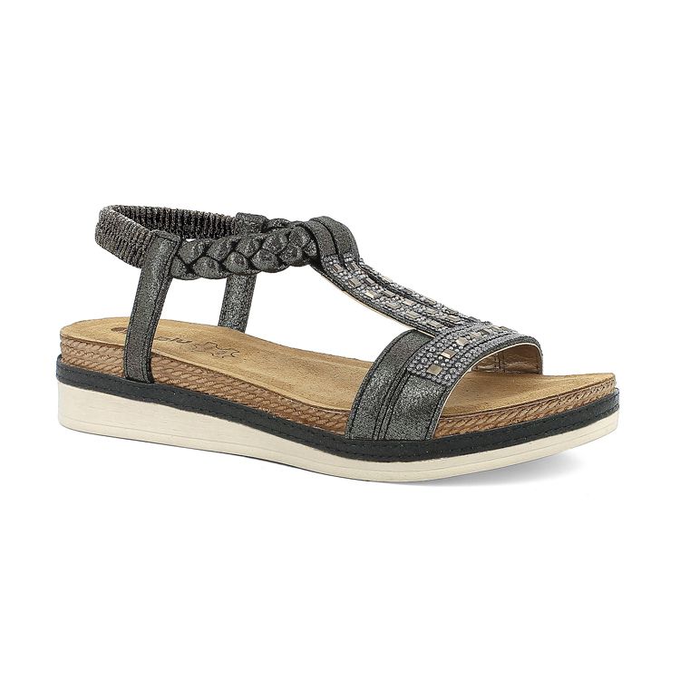 Image de SANDALI TRECCIA E STRASS CON ELASTICO - MF11