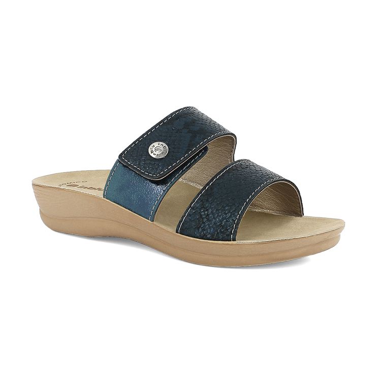 Picture of Python effect double strap slippers - vr70