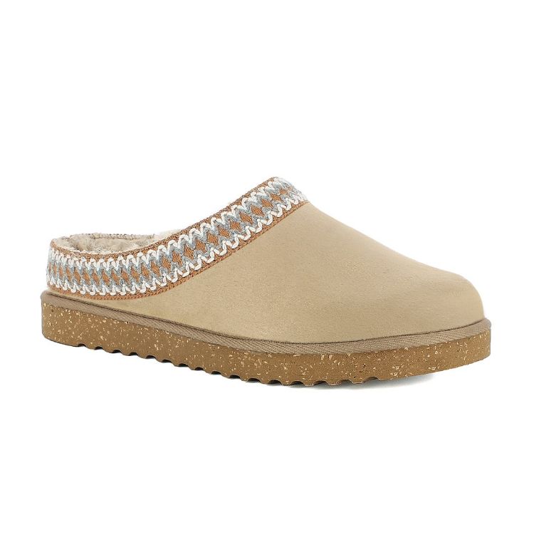 Immagine di PANTOFOLE CON ECOPELLICCIA E BORDO CUCITO - EY30