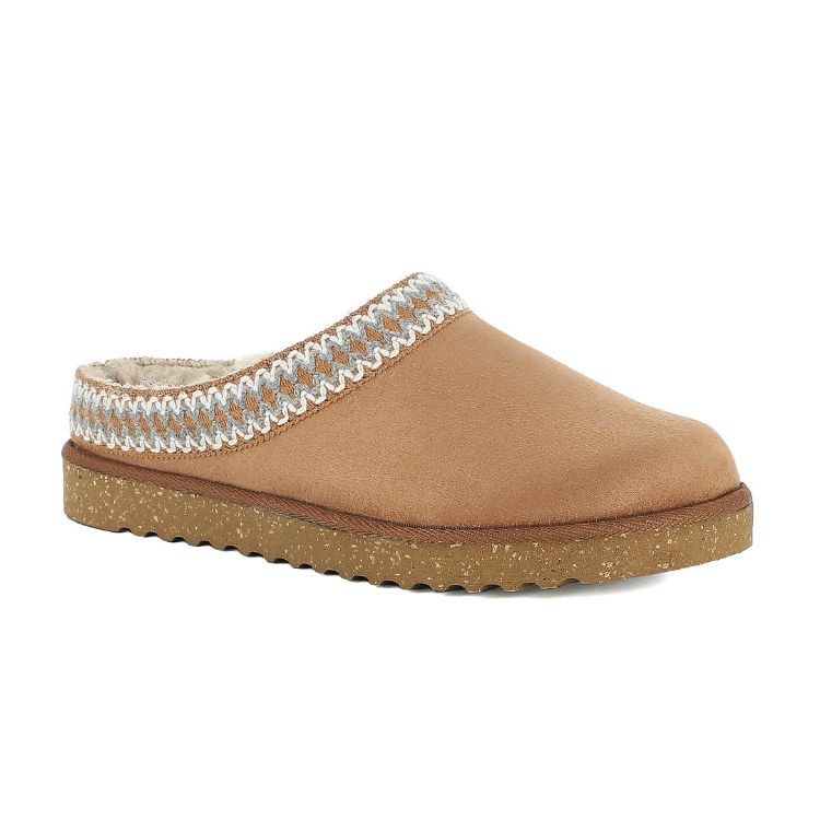 Picture of Slippers with faux fur and sewn edge - ey30