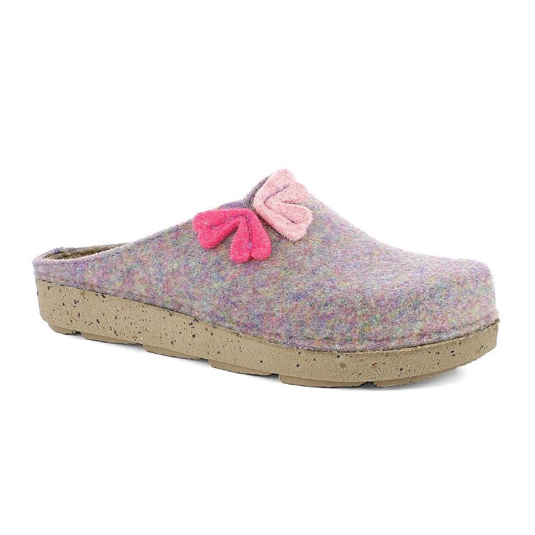 Picture of Ecofriends slippers with flower appliqué - ed28
