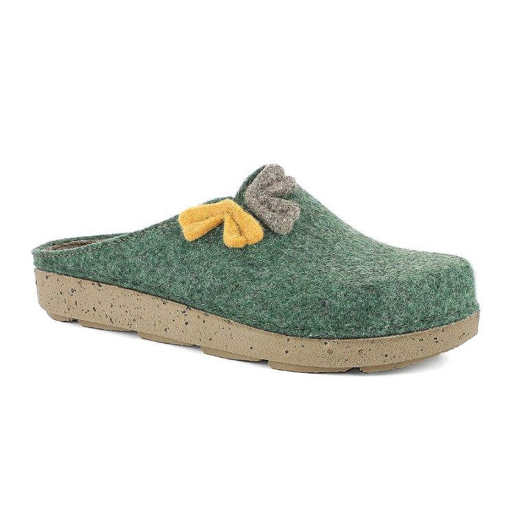 Picture of Ecofriends slippers with flower appliqué - ed28