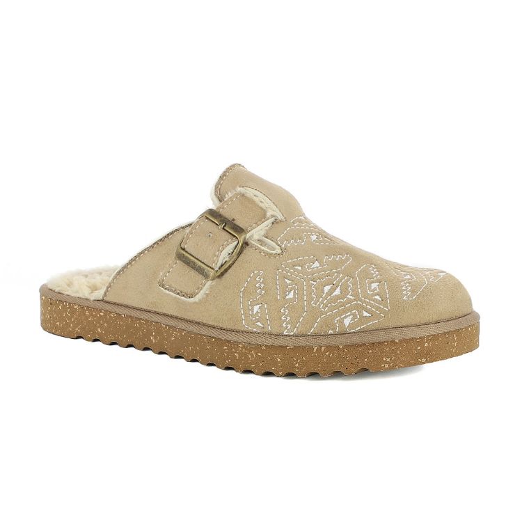 Immagine di PANTOFOLE CON ECOPELLICCIA E DISEGNO GEOMETRICO - EY31