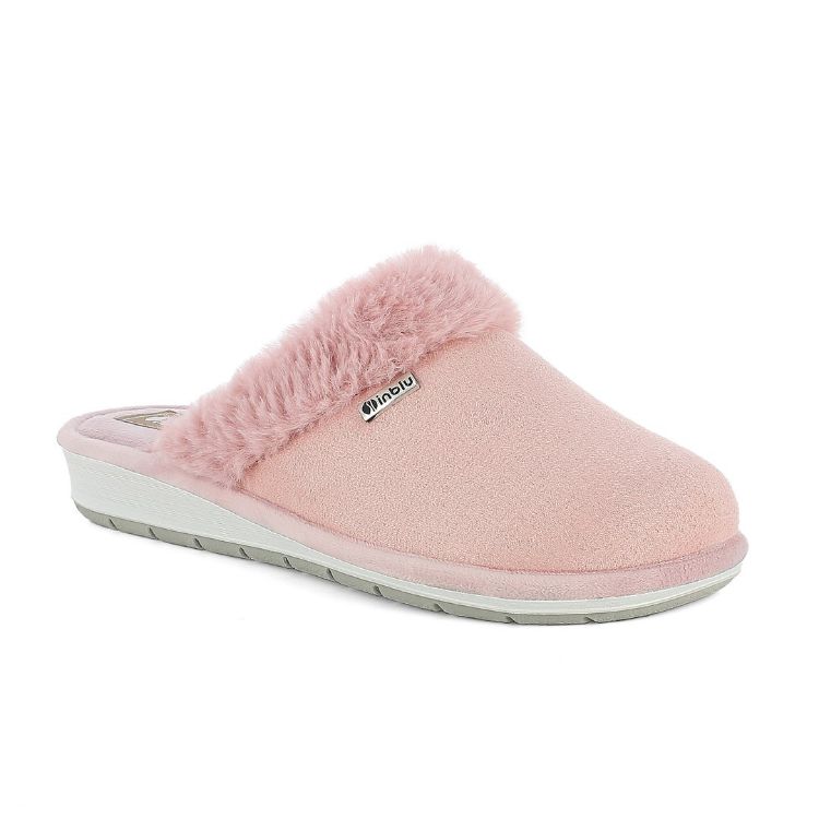 Image de PANTOFOLE CON BORDO IN ECOPELLICCIA - LB111