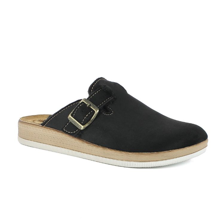 Immagine di PANTOFOLE CON FIBBIA E ECOPELLICCIA - CT39