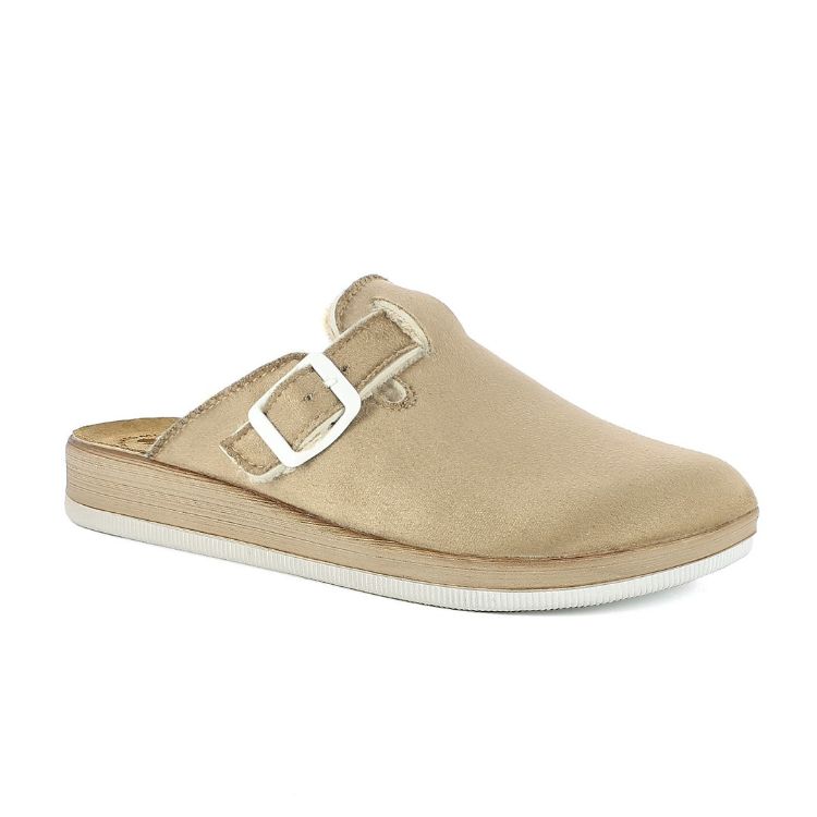Picture of Slippers with buckle and faux fur - ct39