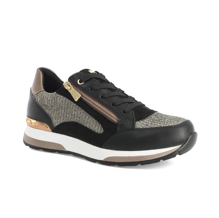 Immagine di SNEAKERS NERE PLATINO E ARGENTO - IN391