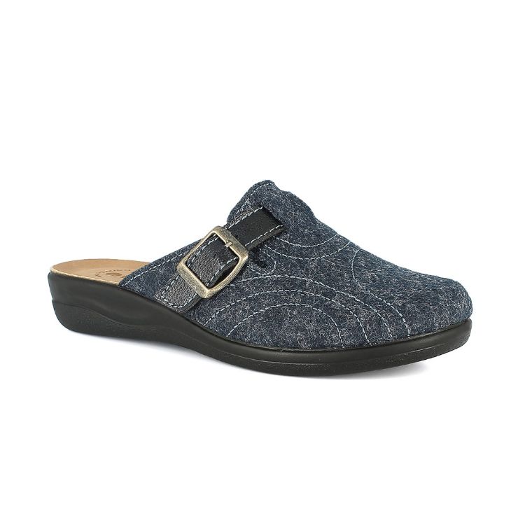 Immagine di PANTOFOLE CON FIBBIA RICAMO CUCITO - CF50