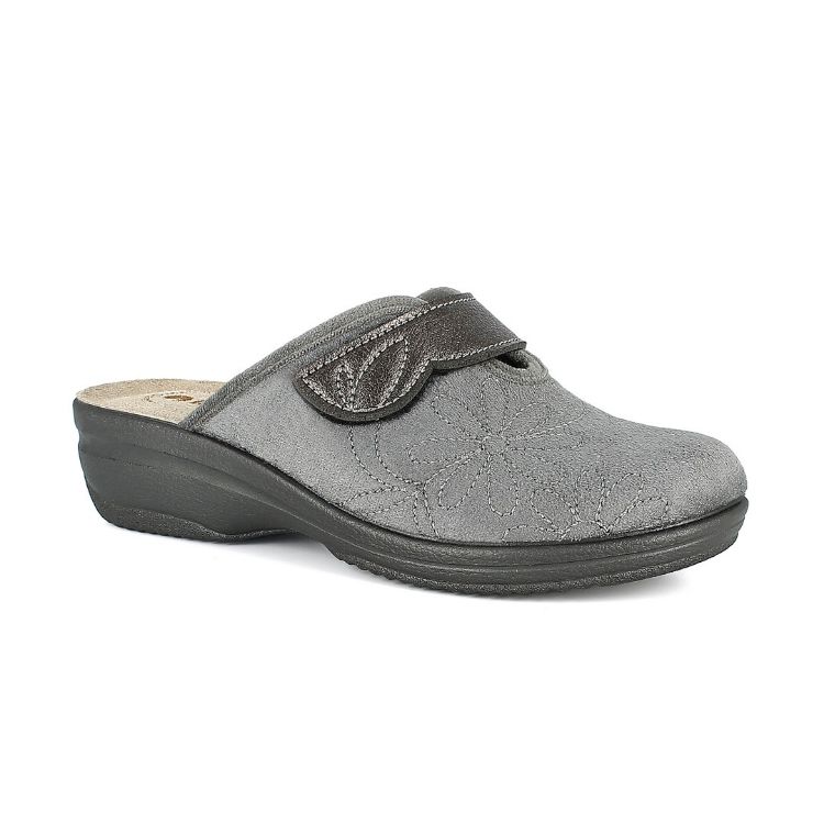 Immagine di PANTOFOLE FIORE CUCITO CHIUSURA A STRAPPO - LV17