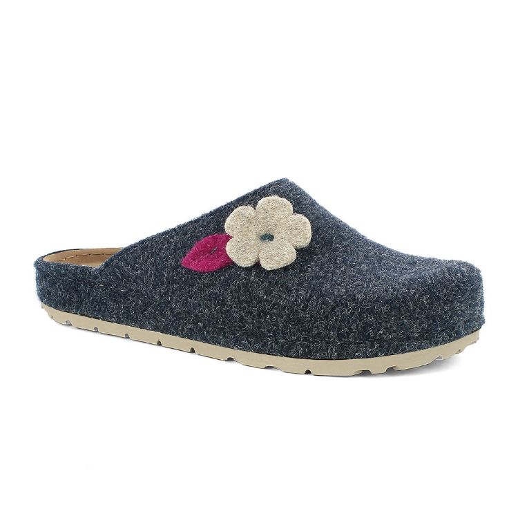 Immagine di PANTOFOLE CON FIORE COLORATO - NB12