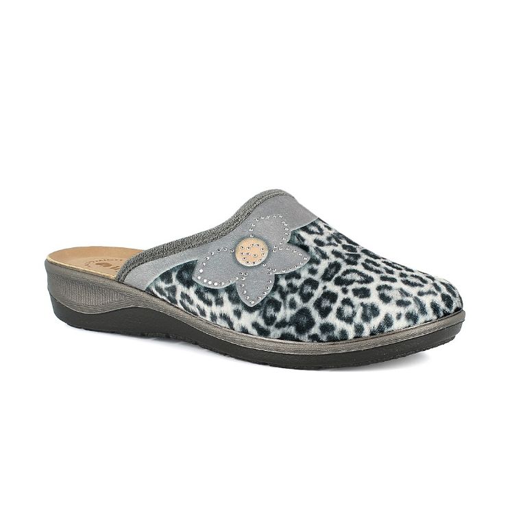 Immagine di PANTOFOLE ANIMALIER CON FIORE - OD13