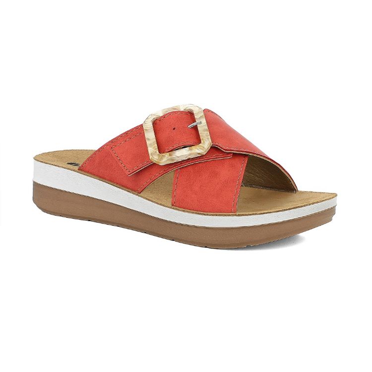 Immagine di CIABATTE COLORATE FASCIA INCROCIATA E FIBBIA - FT20