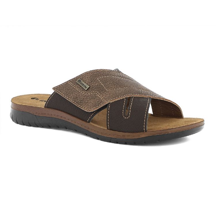 Immagine di CIABATTE UOMO FASCIA A X PLANTARE IN PELLE - ID18