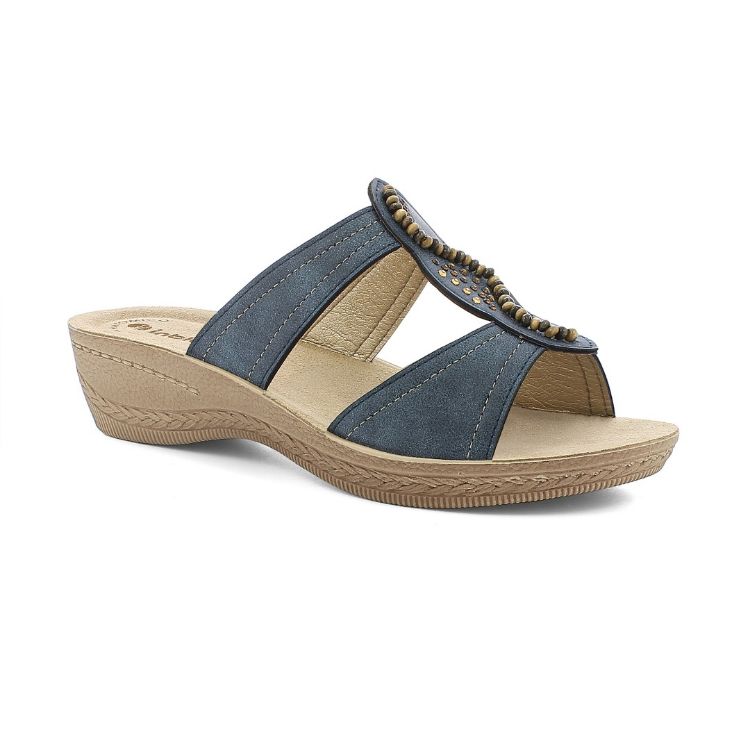 Immagine di CIABATTE DONNA CON PERLINE E STRASS - DL03