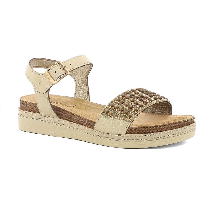 Immagine di SANDALI CON BRILLANTINI E PERLINE - MF13