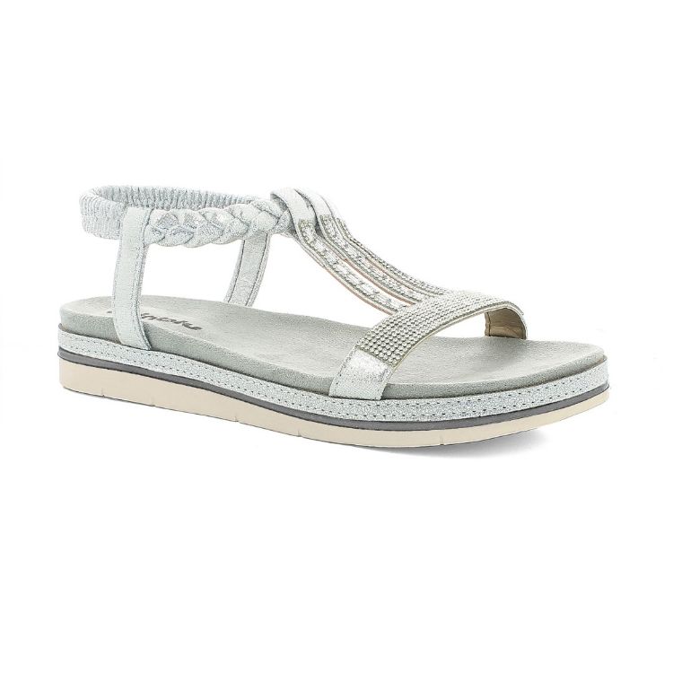 Immagine di SANDALI CON BRILLANTINI E TRECCIA - SA56