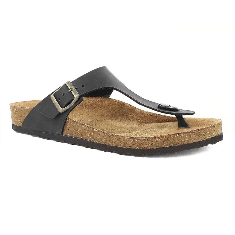 Image de Tongs homme semelle intérieure en cuir - nu11