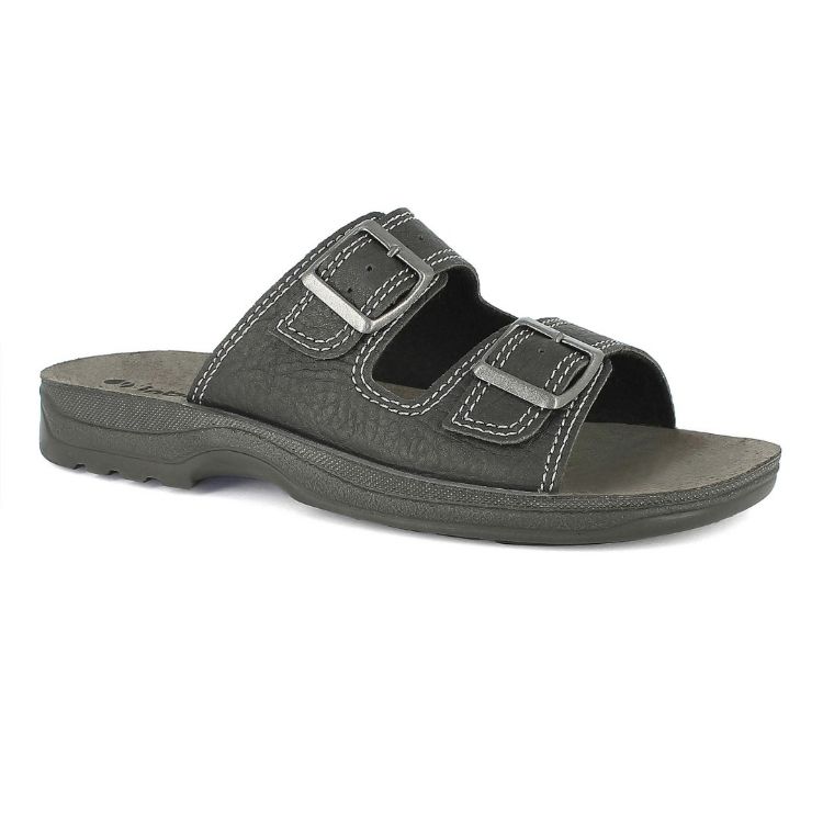 Image de Mule homme double bride effet cousu - tg01