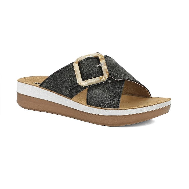 Image de Mules colorées bride croisée et boucle - ft20