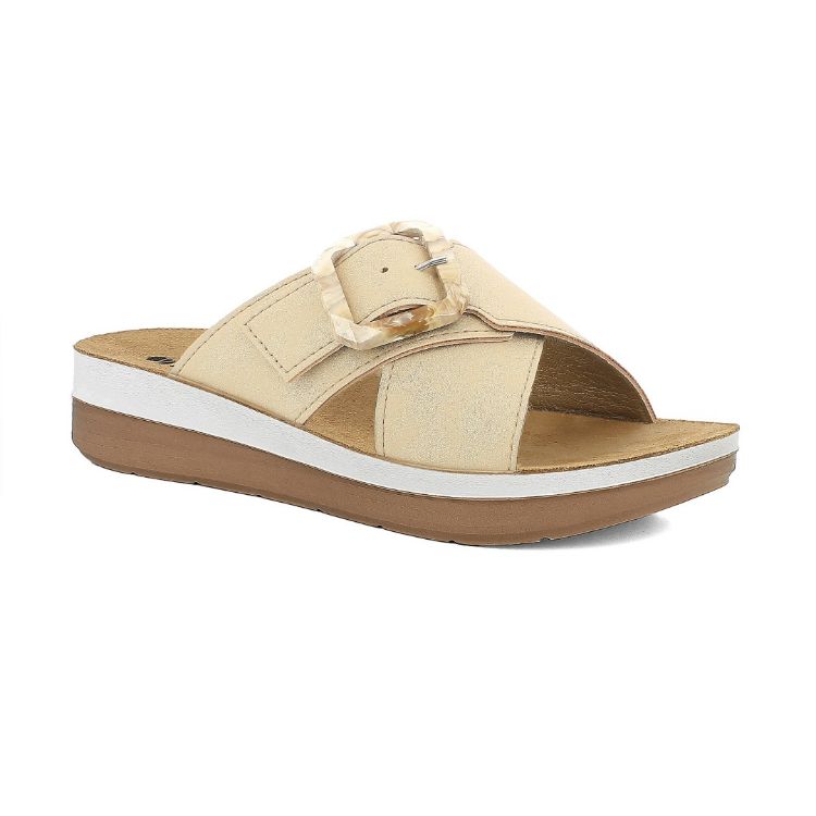 Image de Mules colorées bride croisée et boucle - ft20