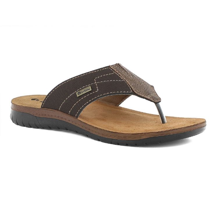 Picture of Men's flip-flop high band leather footbed - id17
