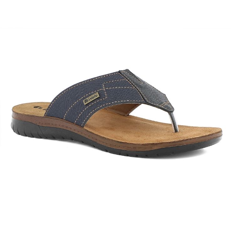 Picture of Men's flip-flop high band leather footbed - id17