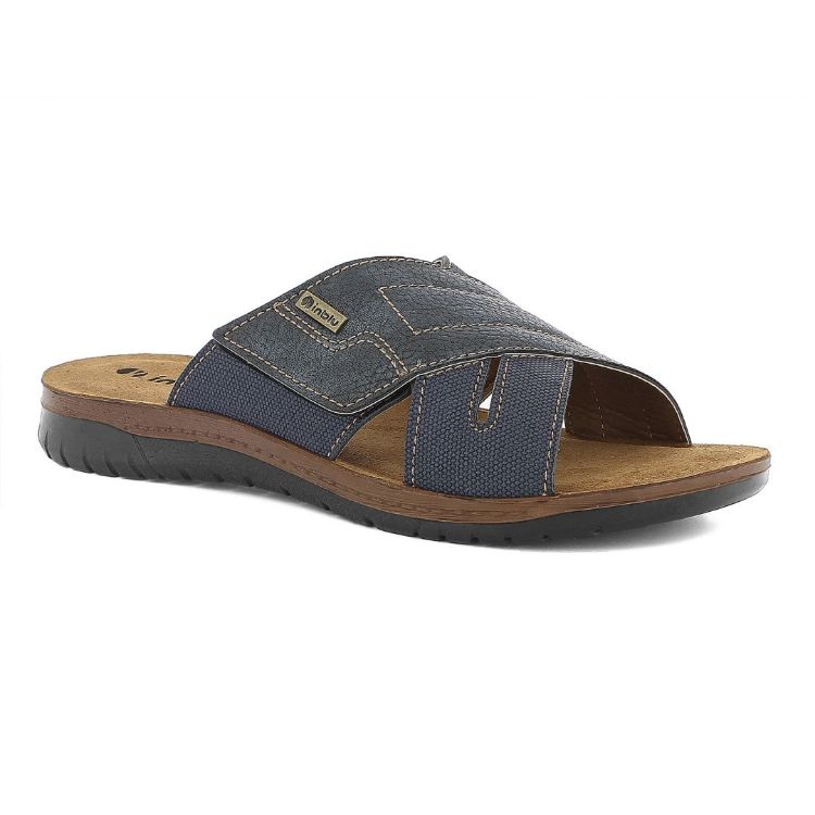Image de Mules homme bride en x semelle intérieure en cuir - id18