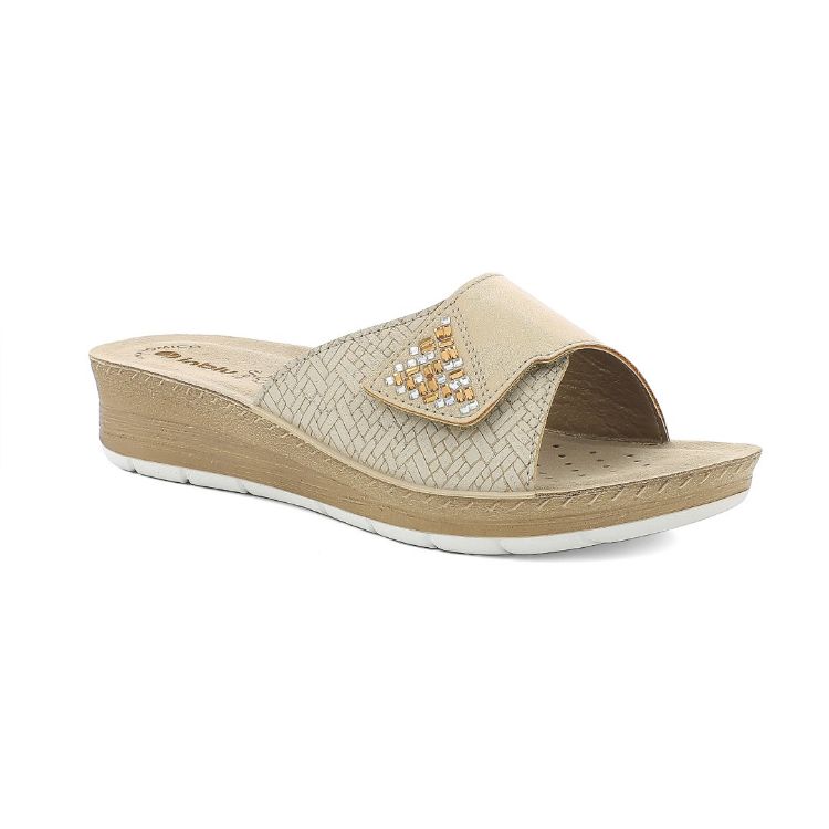 Image de Mules réglables à velcro avec strass - fc64