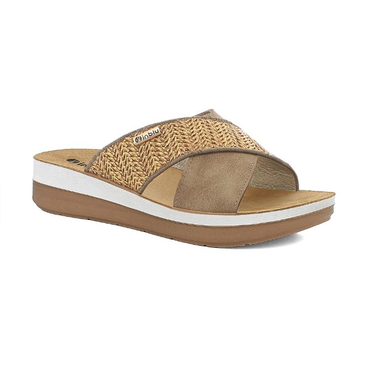Image de Mules brides croisées raphia métallisé - ft27