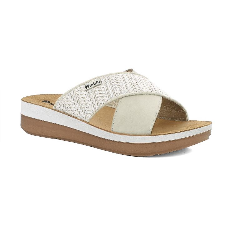 Image de Mules brides croisées raphia métallisé - ft27