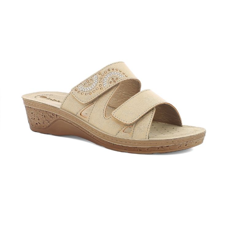 Image de Mules double bride réglable avec strass - pv15