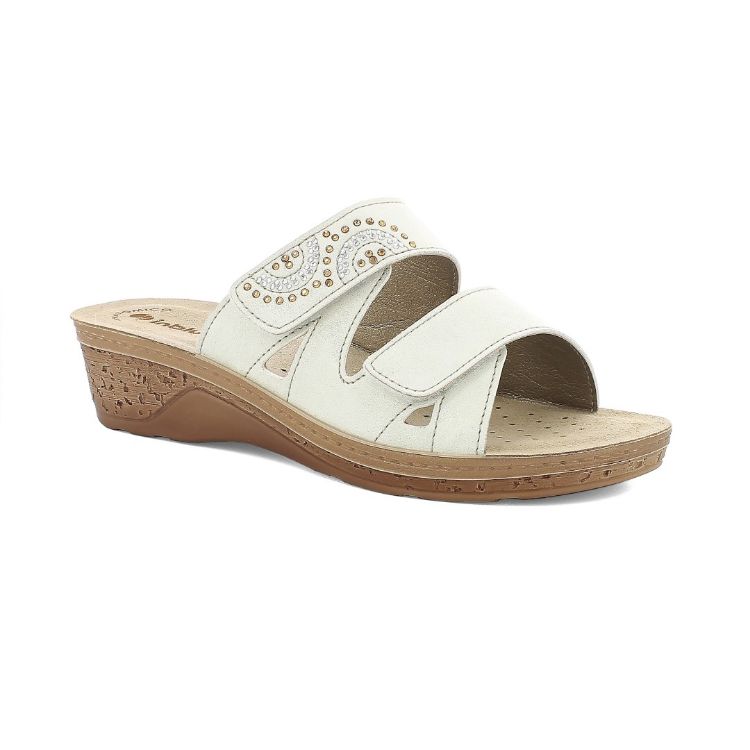 Image de Mules double bride réglable avec strass - pv15
