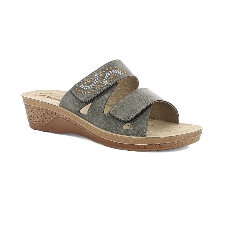 Image de Mules double bride réglable avec strass - pv15