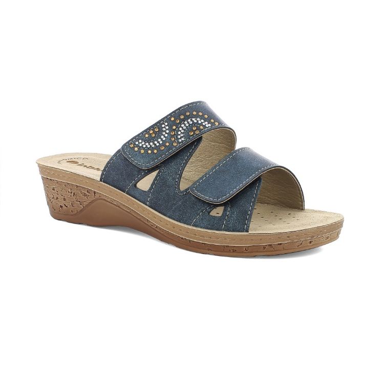 Image de Mules double bride réglable avec strass - pv15